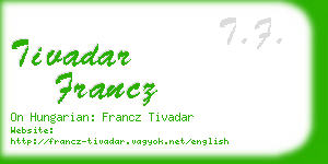 tivadar francz business card